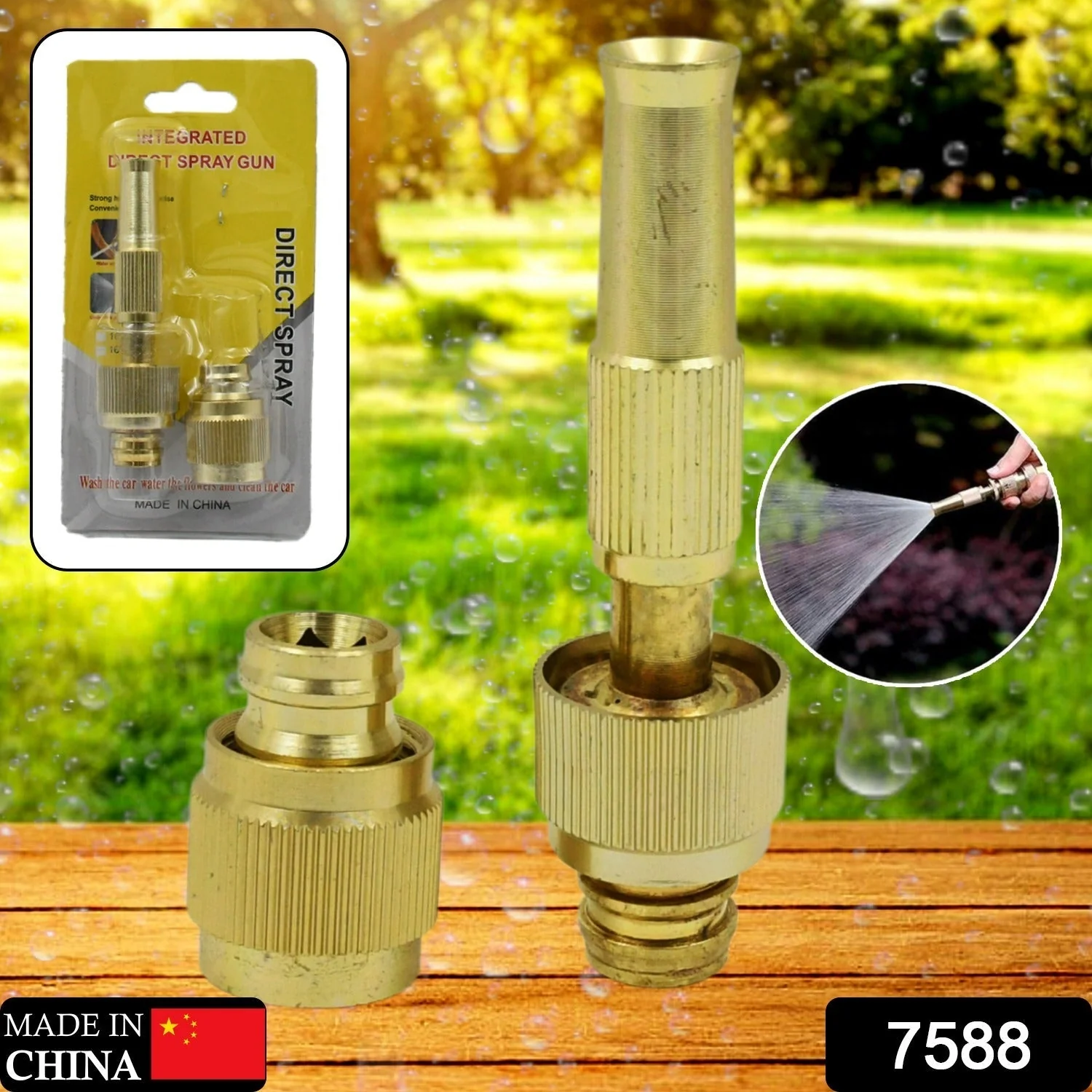 water spray nozzle for water pipe booster nozzle for car wash nozzle with high pressure water adjustable brass nozzle water spray gun for gardening watering tools - Image 2