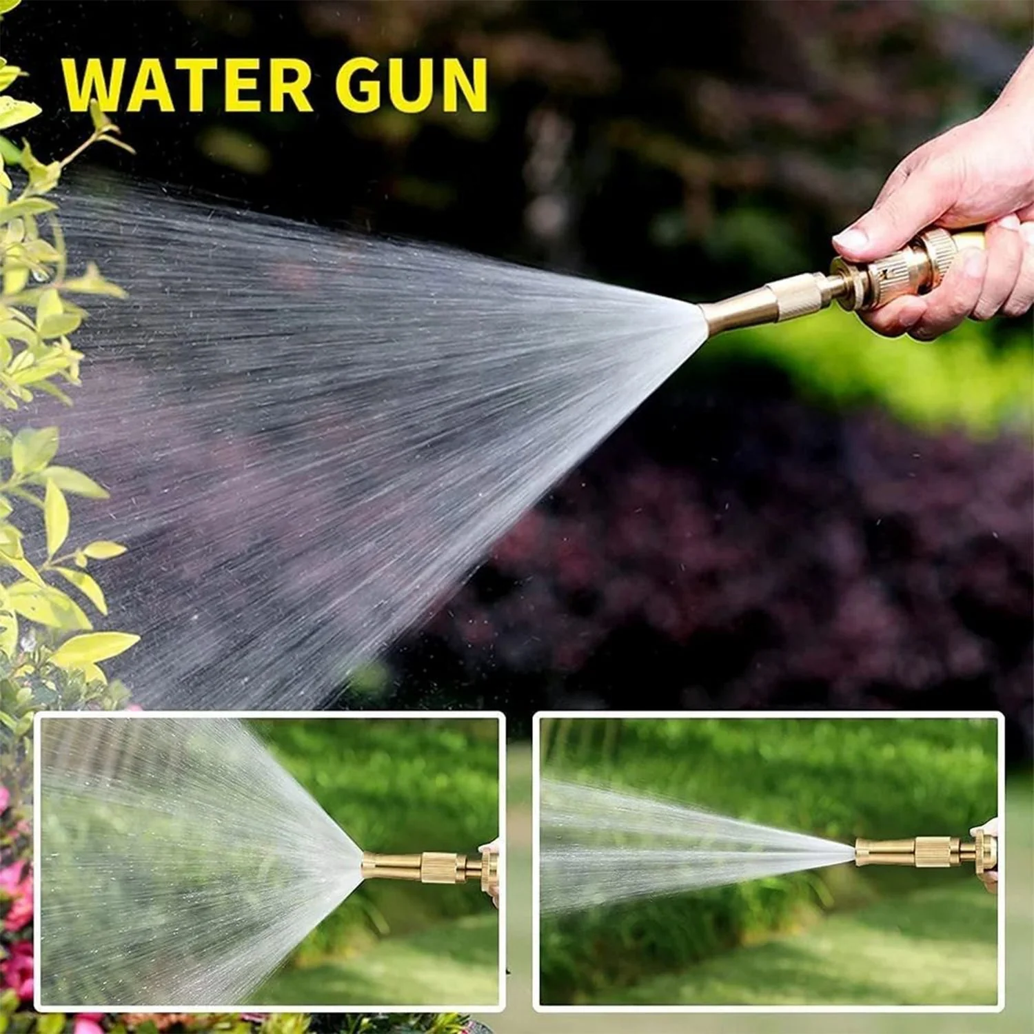 water spray nozzle for water pipe booster nozzle for car wash nozzle with high pressure water adjustable brass nozzle water spray gun for gardening watering tools - Image 5
