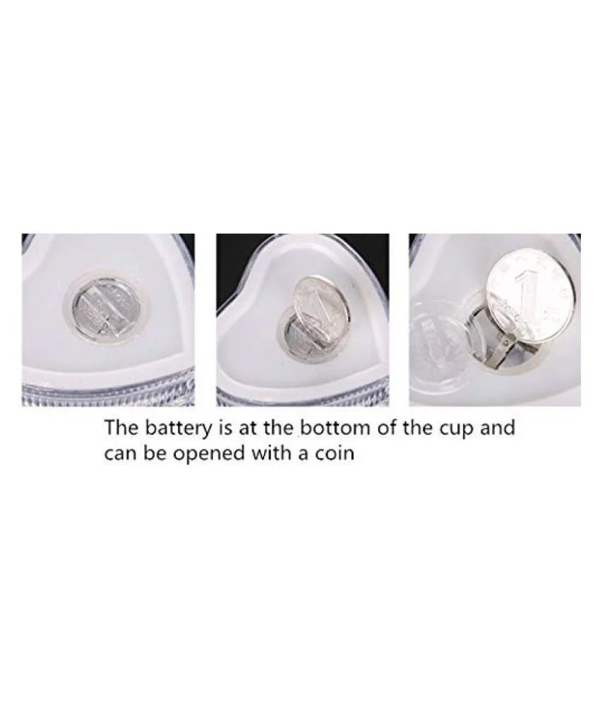 759 Heart Shape Activated Blinking Led Glass Cup - Image 3