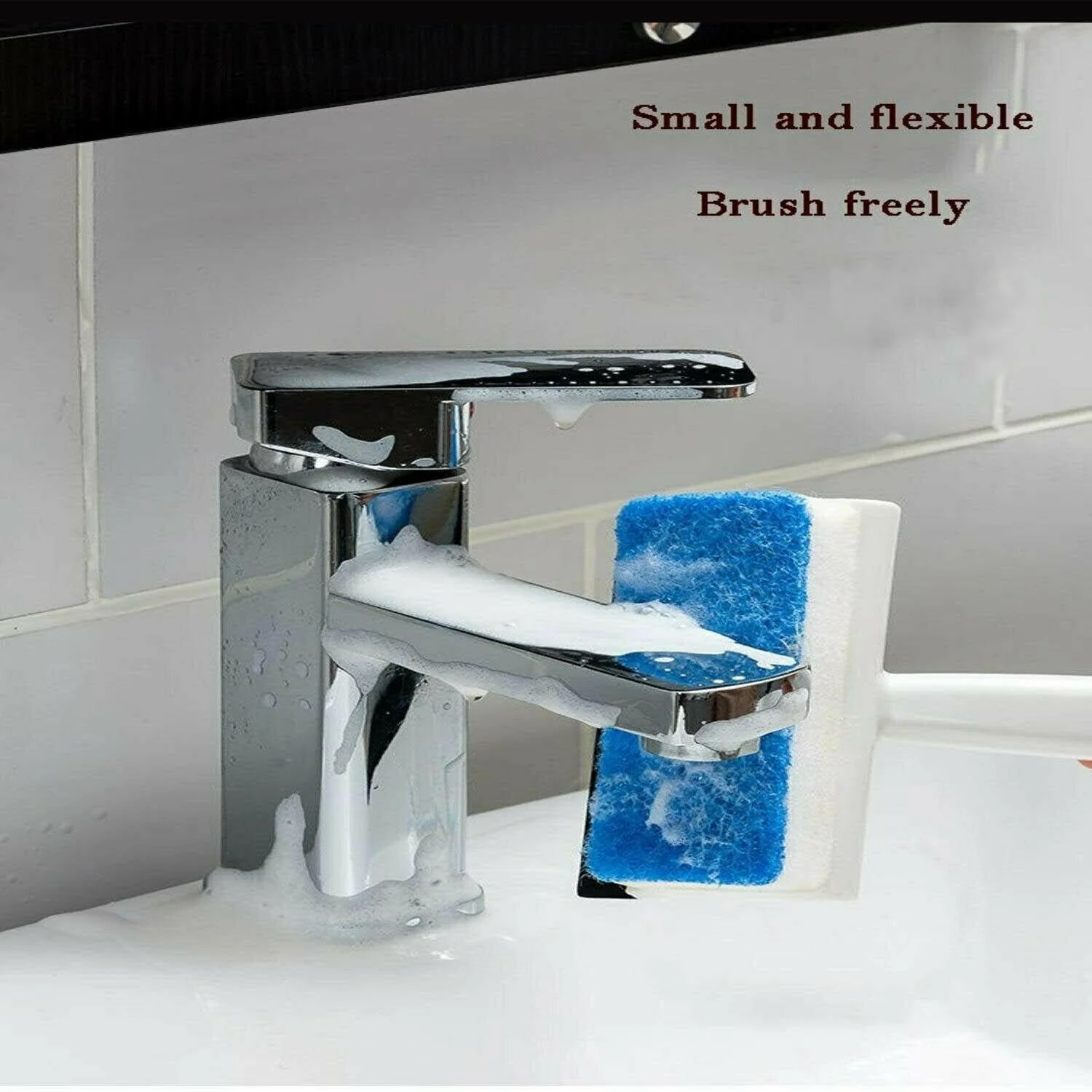 in 1 Glass Wiper Cleaning Brush Mirror Grout Tile Cleaner Washing Pot Brush Double-Sided Glass Wipe Bathroom Wiper Window Glass Wiper - Image 7