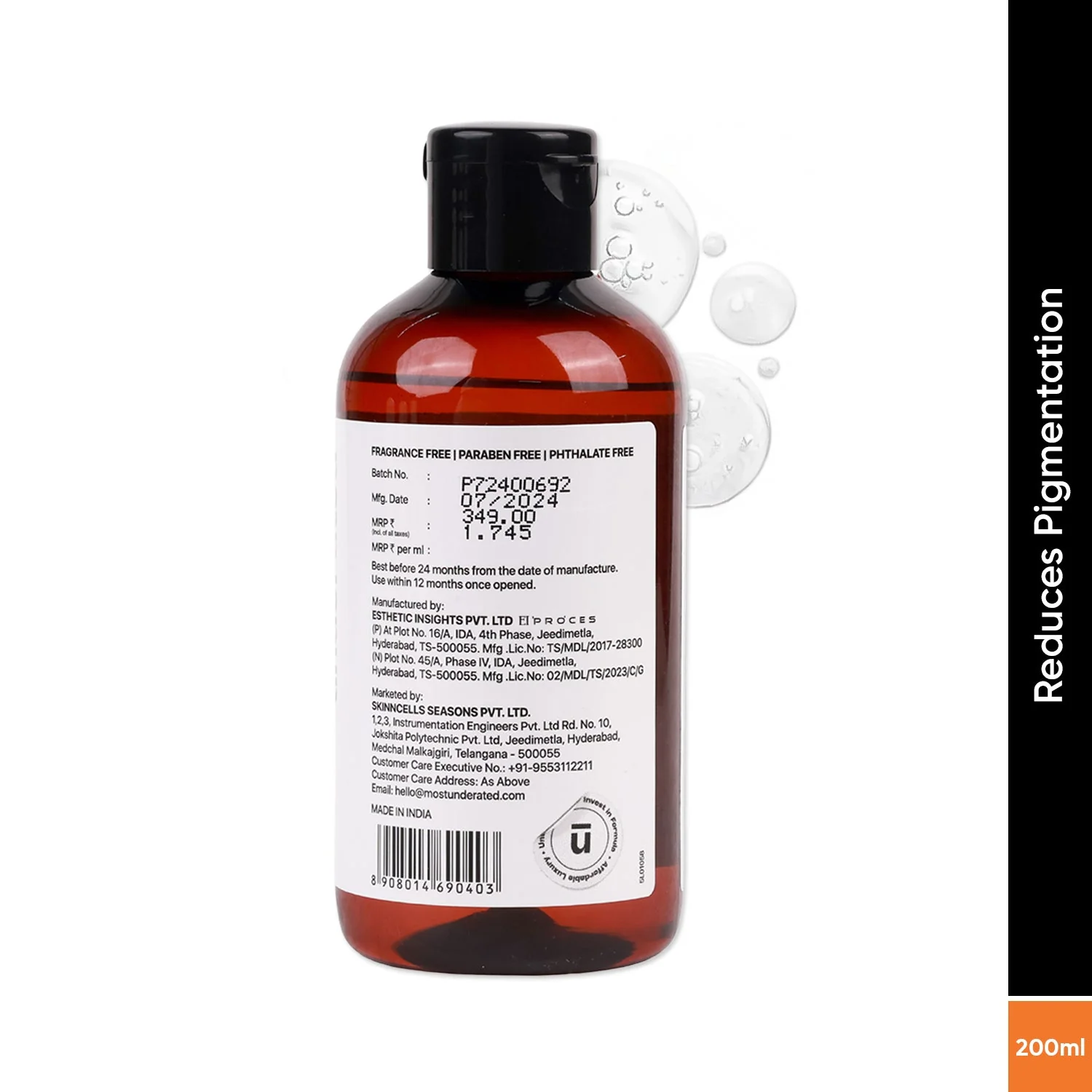 8% Glycolic Acid + 1% Salicylic Acid + 1% GDL Multipurpose Toning Solution - 200g | Gives Bright and Smooth Skin - Image 3