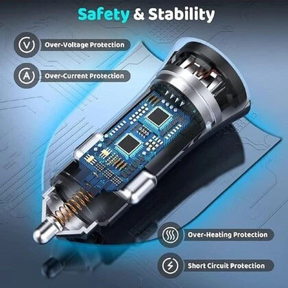 85W Dual Port 3.5A Fast Car Charger - Cool 2.0 - Image 3