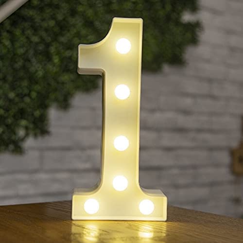 9 Inch Led Marquee Number Light Sign (Number 1) - Image 3