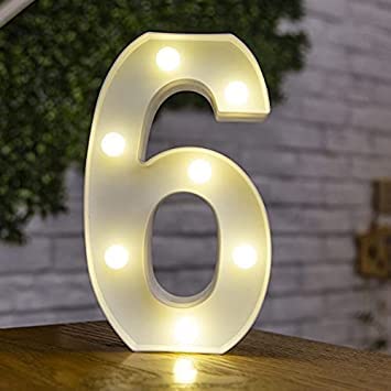 9 Inch Led Marquee Number Light Sign (Number 6) - Image 4