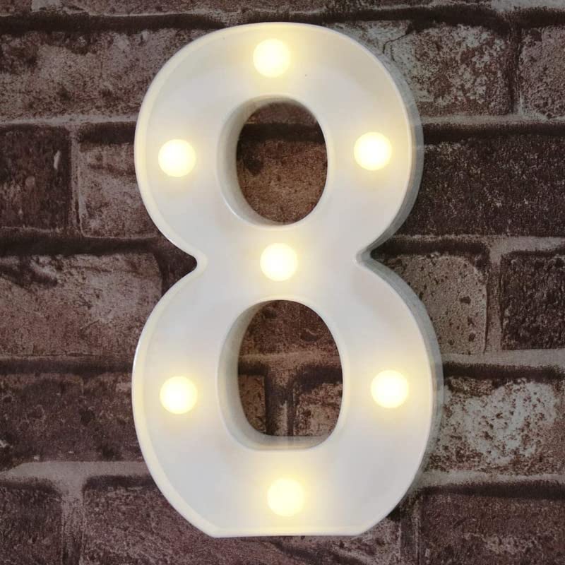 9 Inch Led Marquee Number Light Sign (Number 8) - Image 2