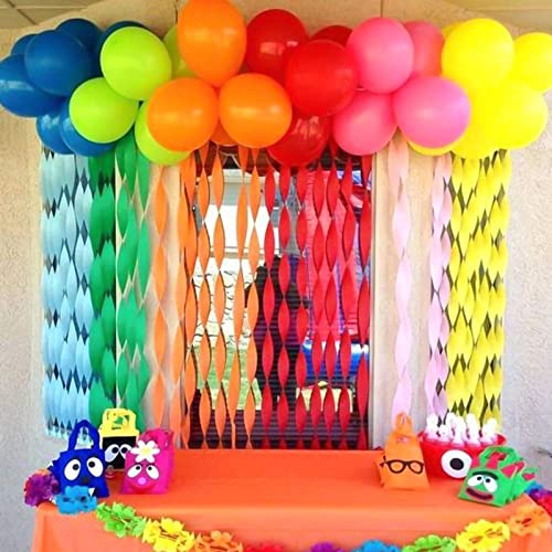 9 Meter Orange Crepe Paper Streamers (Pack of 6) - Image 4