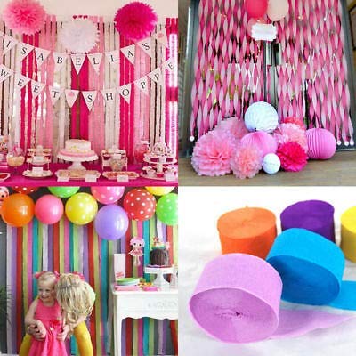 9 Meter Pink Crepe Paper Streamers (Pack of 6) - Image 3