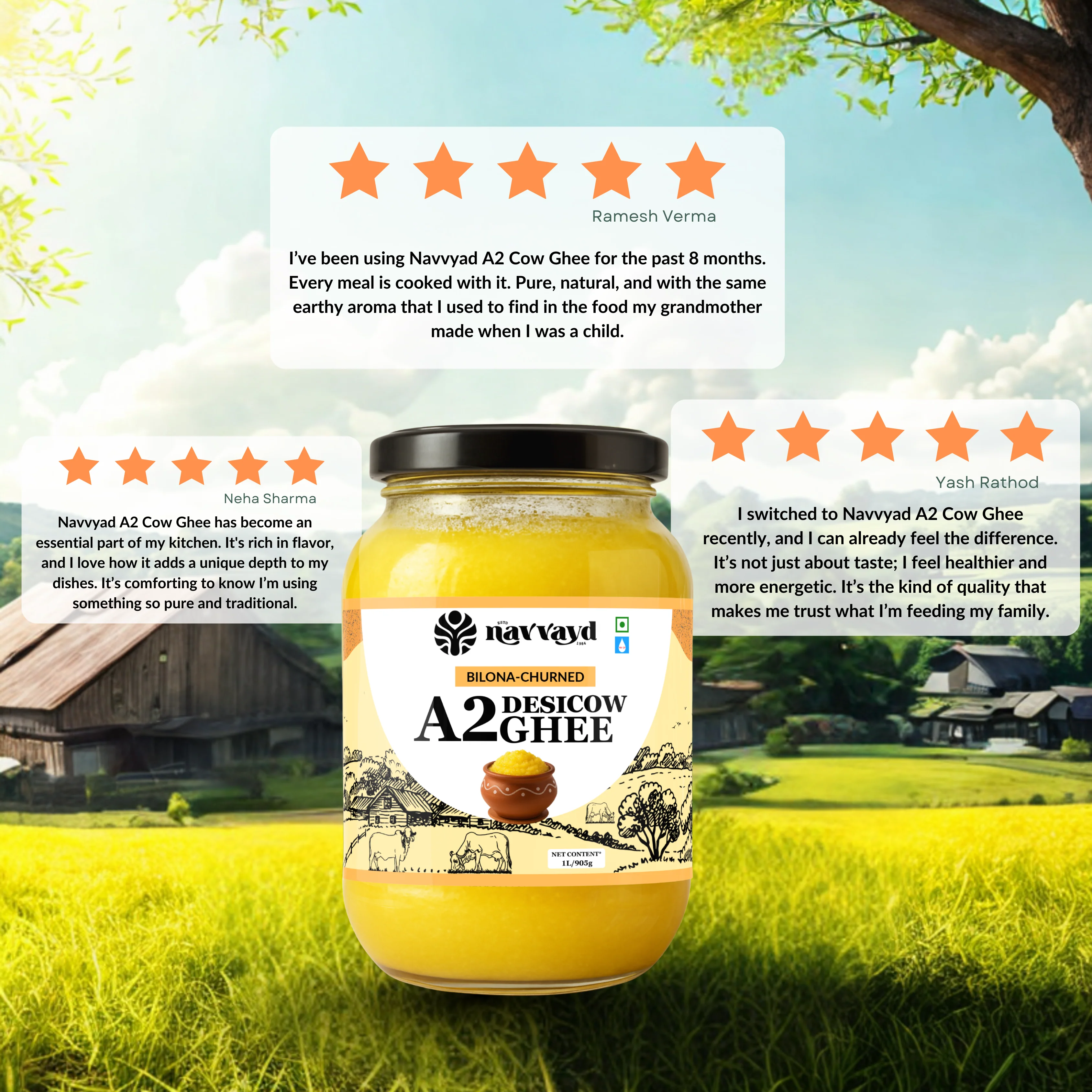 A2 Desi Cow Ghee - Bilona Churned - Image 3