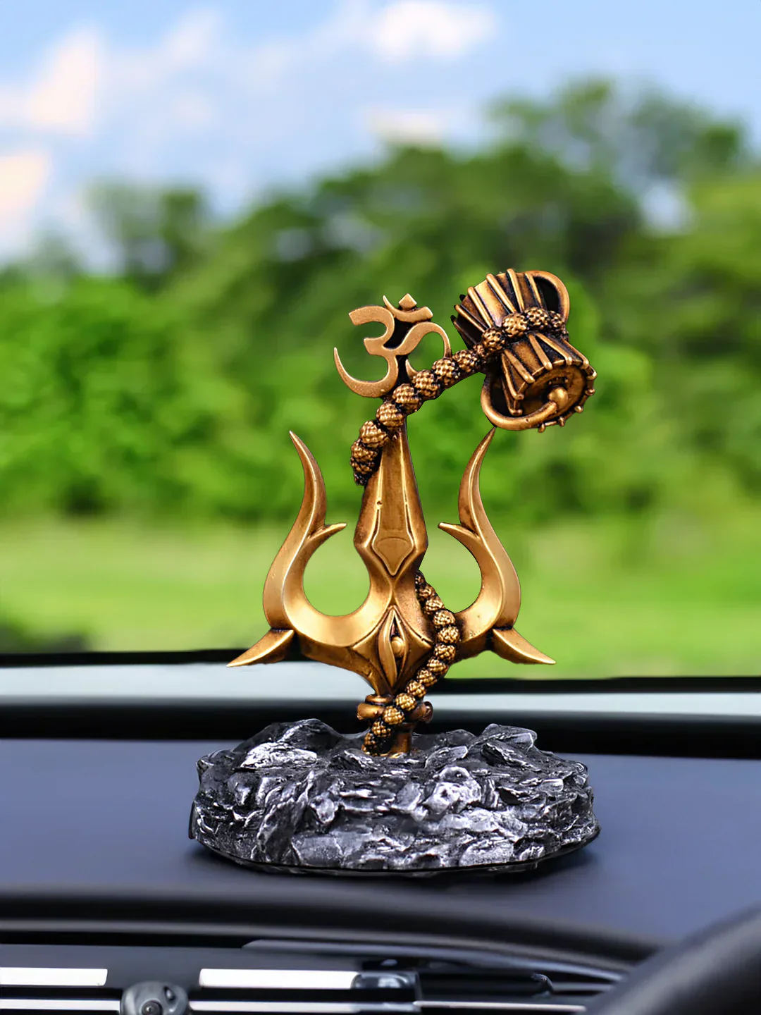 Aadhyatmik Trishul with Damru Car Dashboard - Image 4