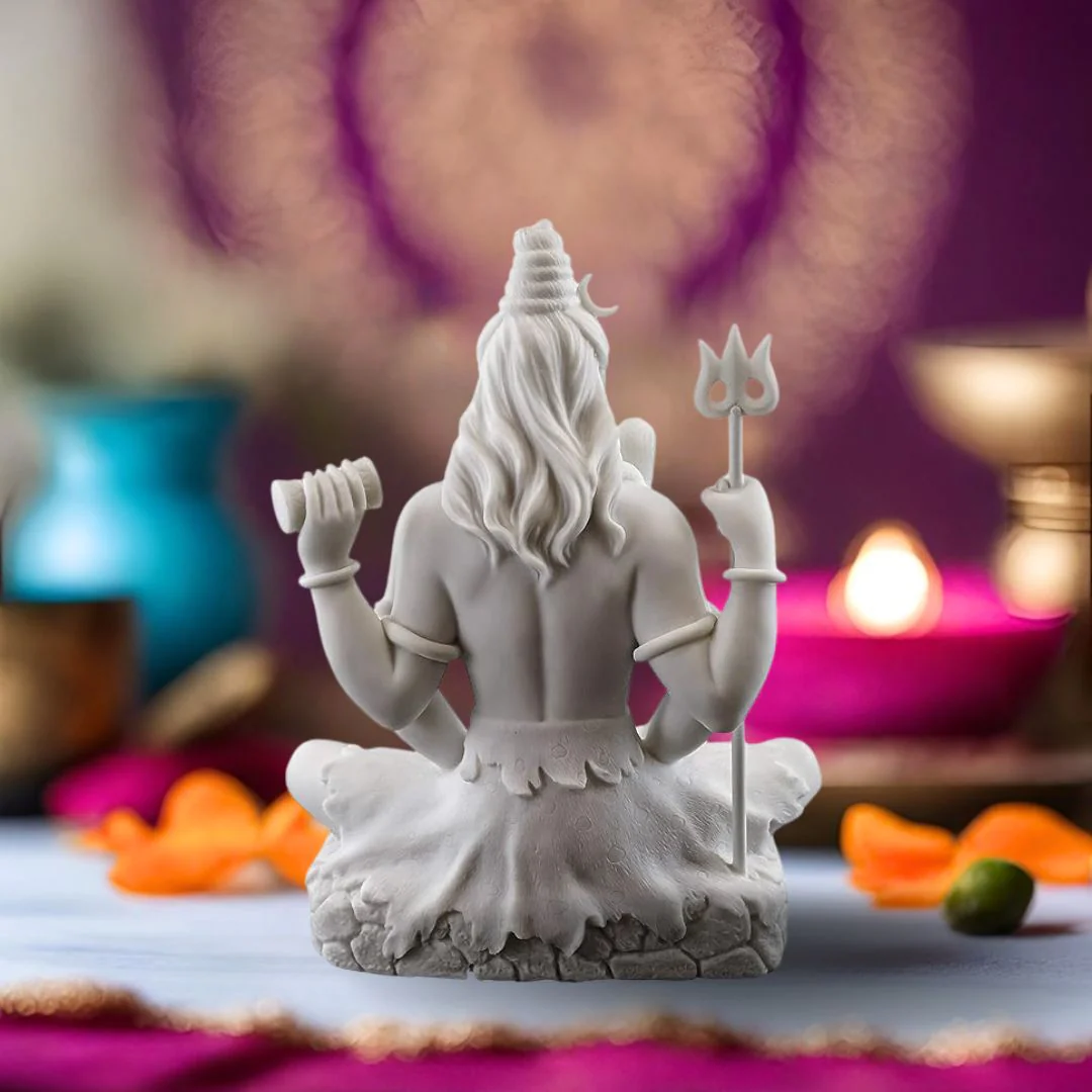 Aadhyatmik White Marble Lord Shiva Murti - Image 4