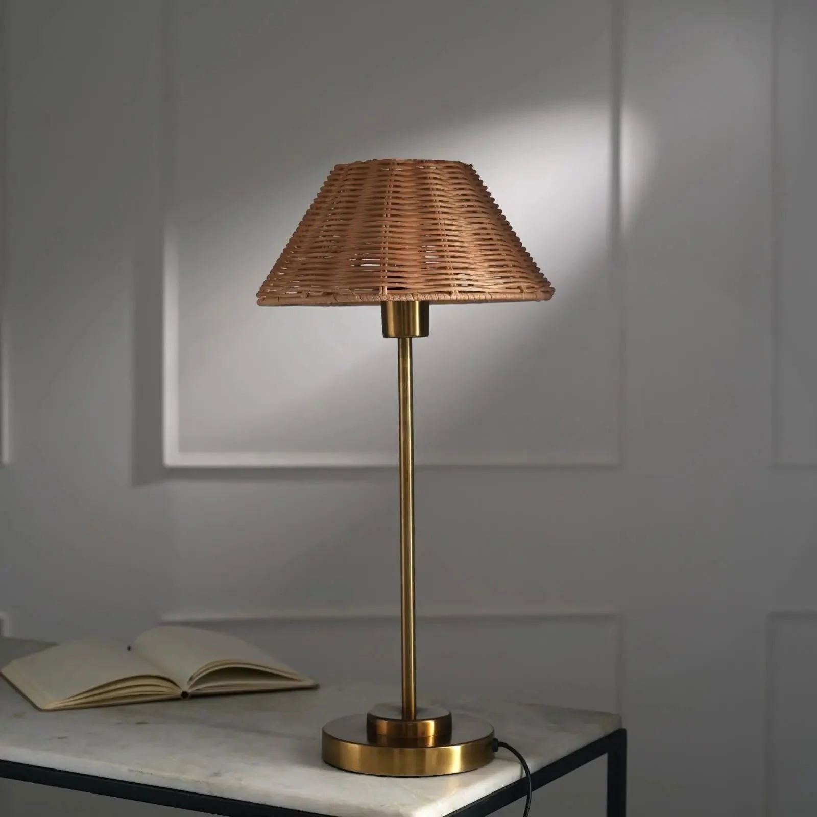 Abc Natural Cane Table Lamp