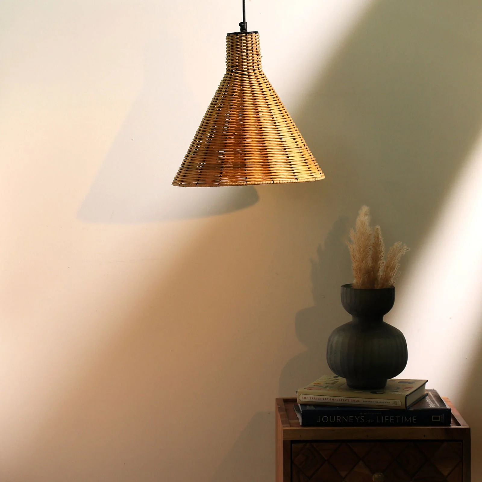 Abc Vita Pendant Lamp - Natural Rattan And Cane Pendant Light, Handmade Hanging Light In India (Copy) - Image 2