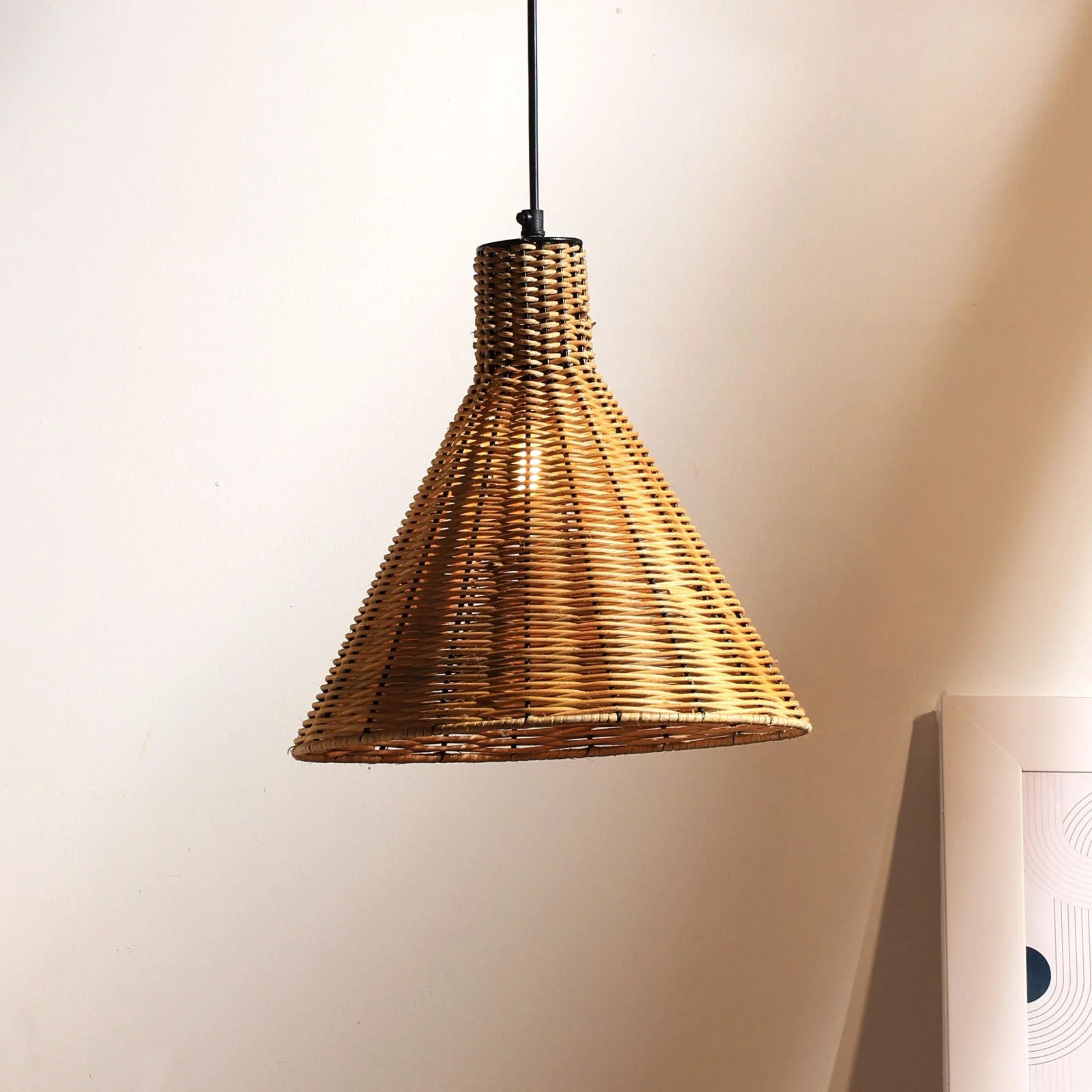 Abc Vita Pendant Lamp - Natural Rattan And Cane Pendant Light, Handmade Hanging Light In India (Copy) - Image 6