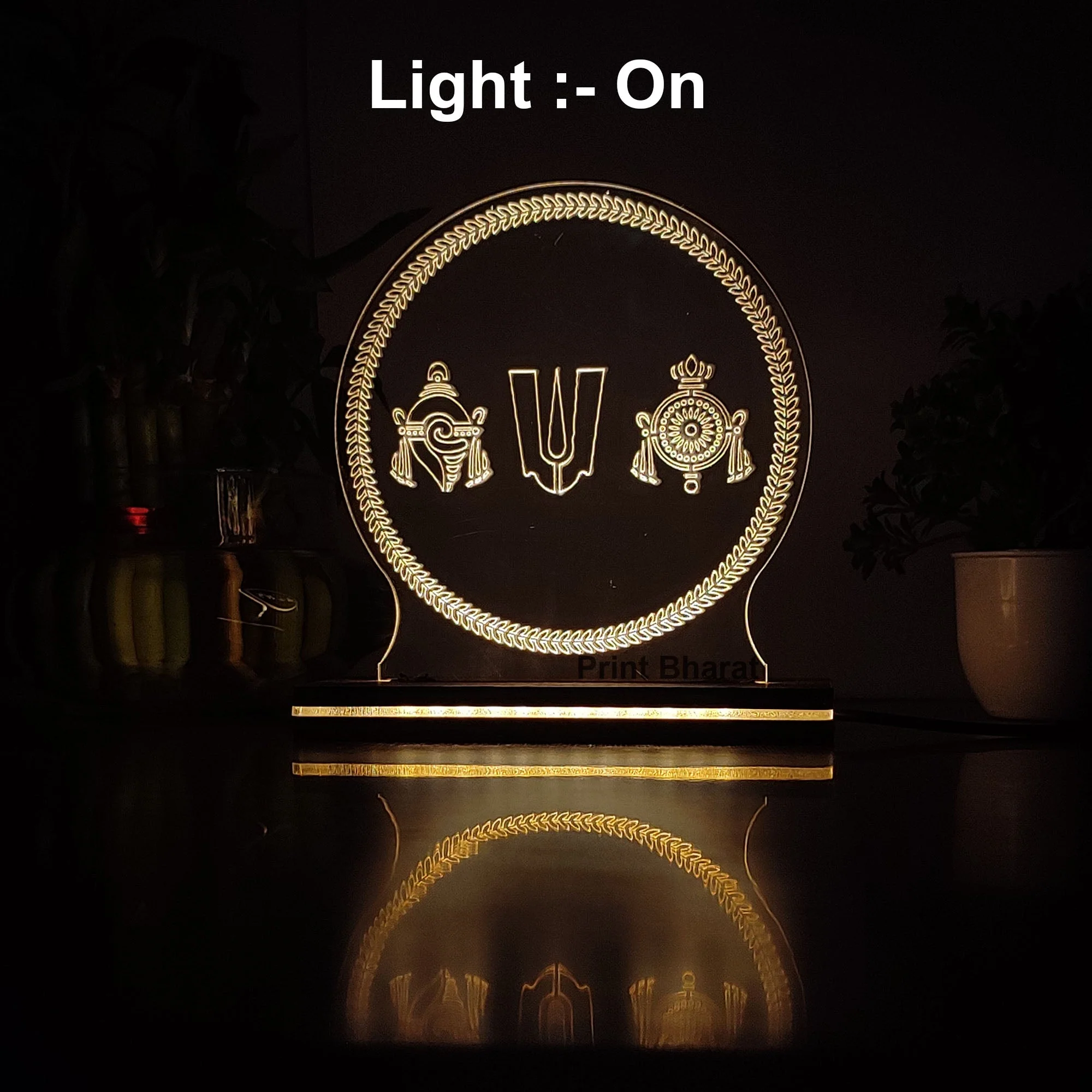 Acrylic Balaji (Symbol) Led frame size ( 16 cm* 12 Cm ) - Image 2