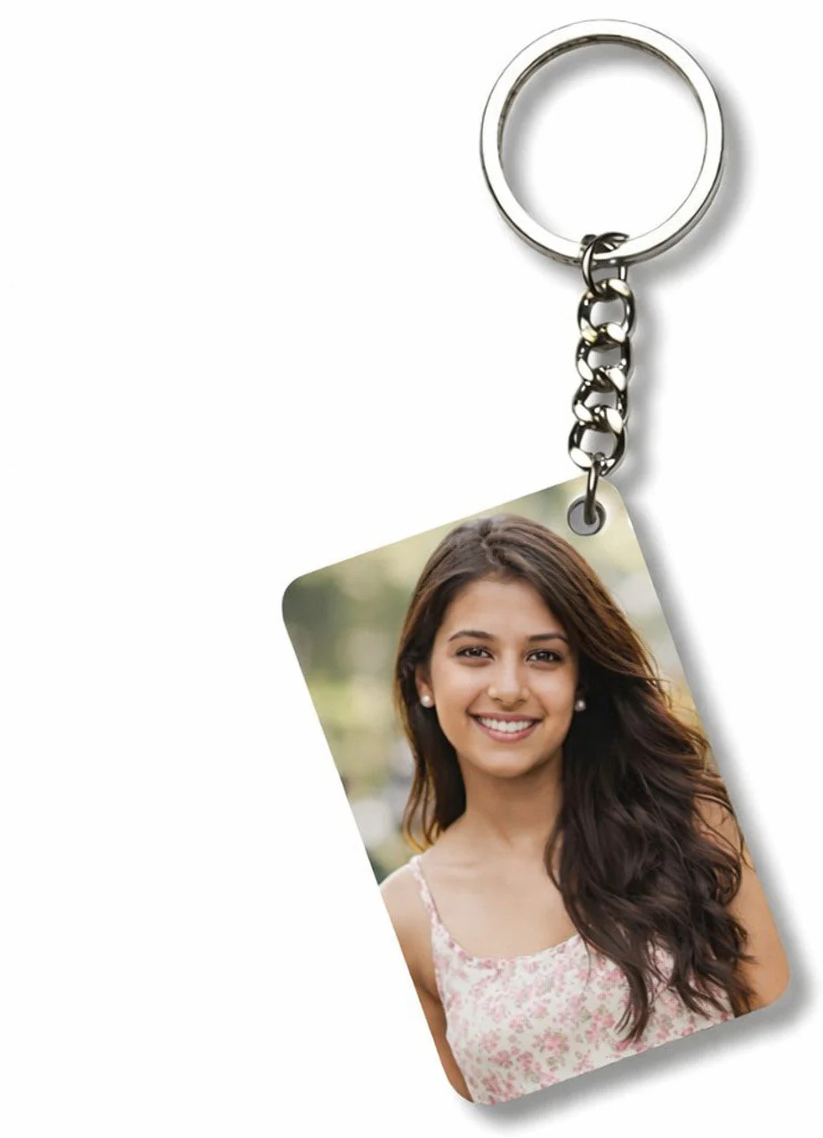 Acrylic Customized Keychain With Your Image(2X3 Inches), Multi-Coloured - Image 2