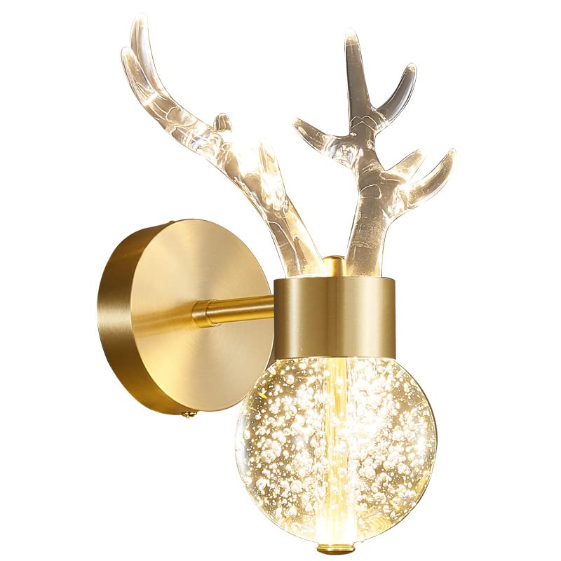 Acrylic Modern Horn Gold Metal Wall Light - Image 4