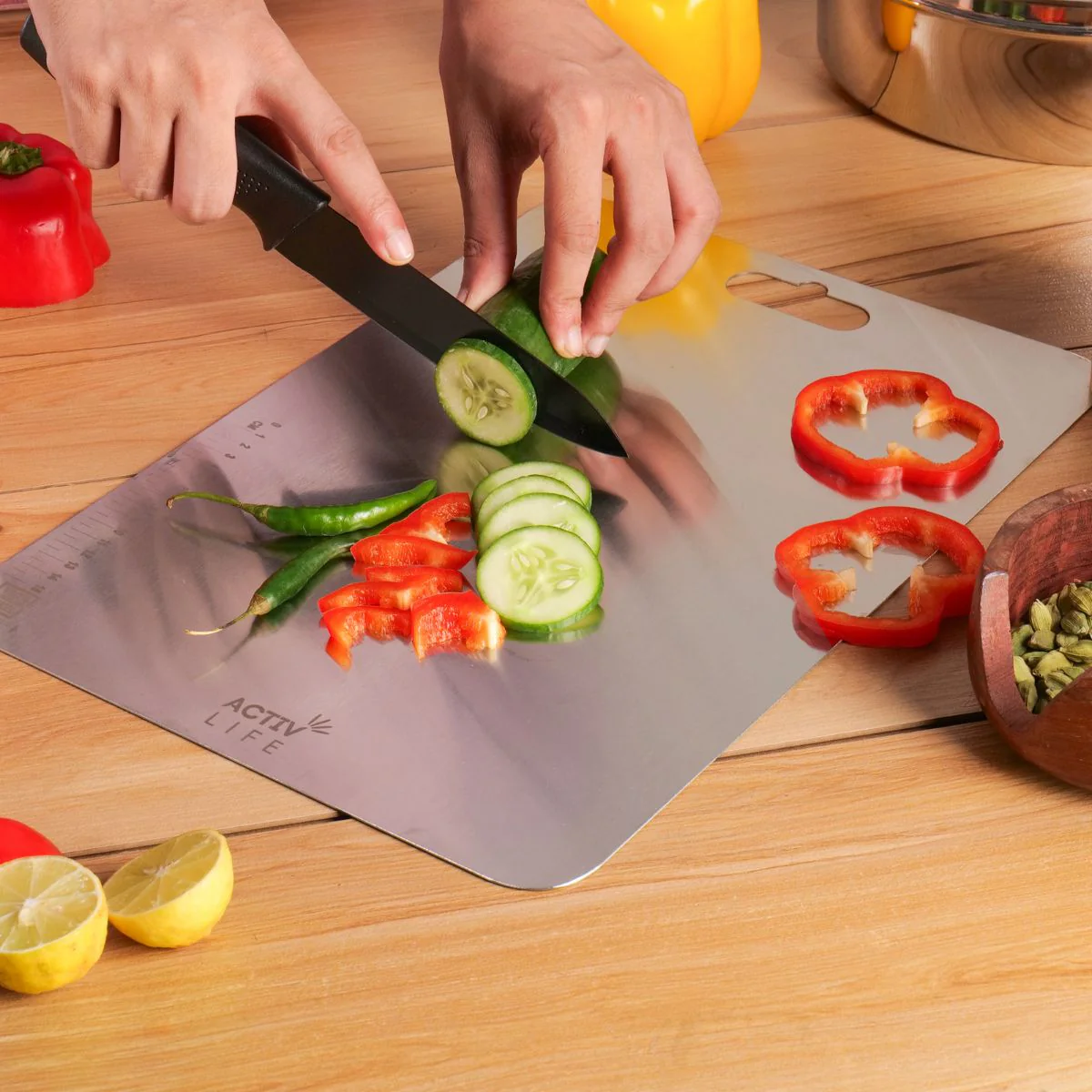 ActivLife - Regular Stainless Steel Chopping Board - Image 2