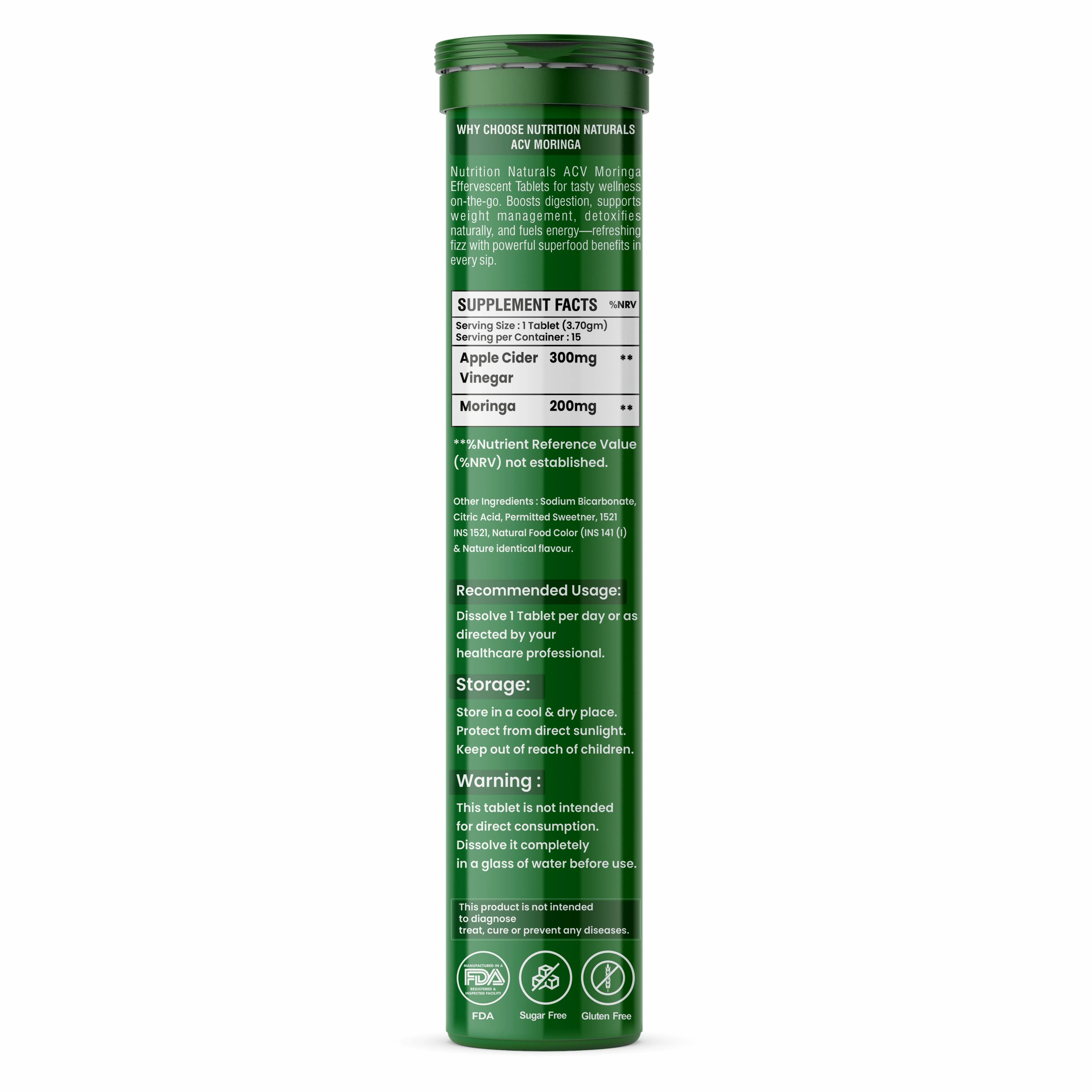 ACV Moringa - Apple Cider Vinegar with Moringa - 500 mg - Image 8