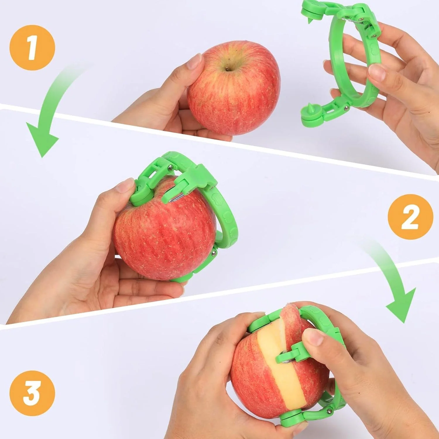 Adjustable Apple Peeler Cutter with Holder Ring - Image 7