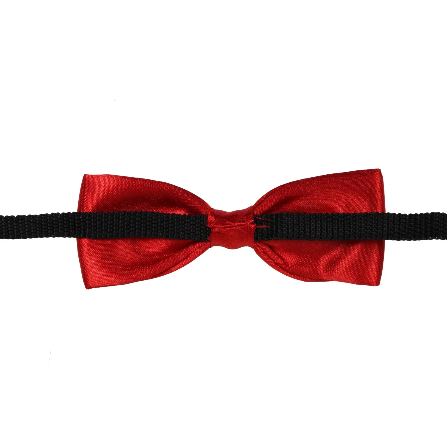 Adjustable Satin Bow Tie for Boys – Red (Pre-Tied & Clip-On) - Image 3
