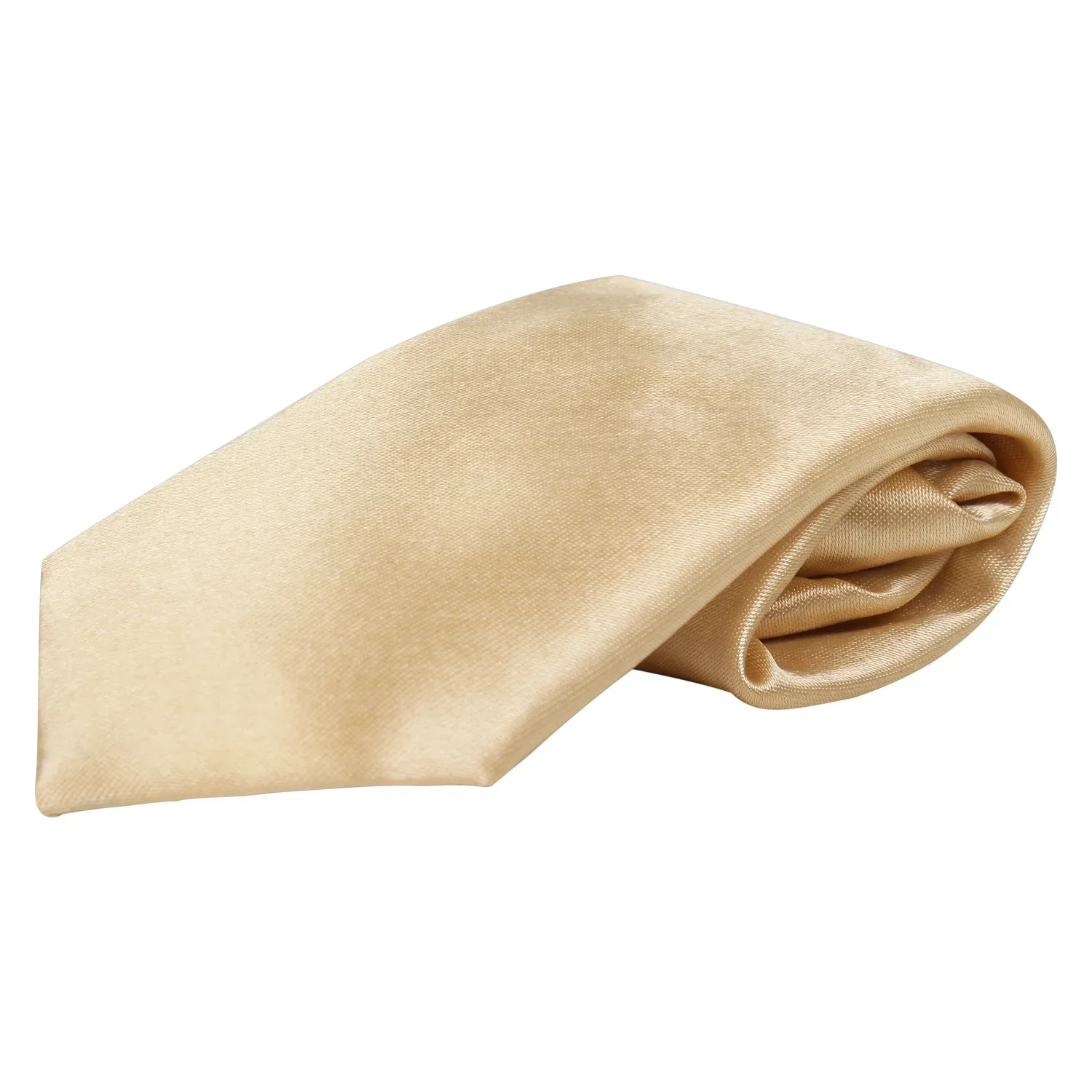Adjustable Satin Neck Tie for Boys – Gold (Pre-Tied & Clip-On) - Image 2