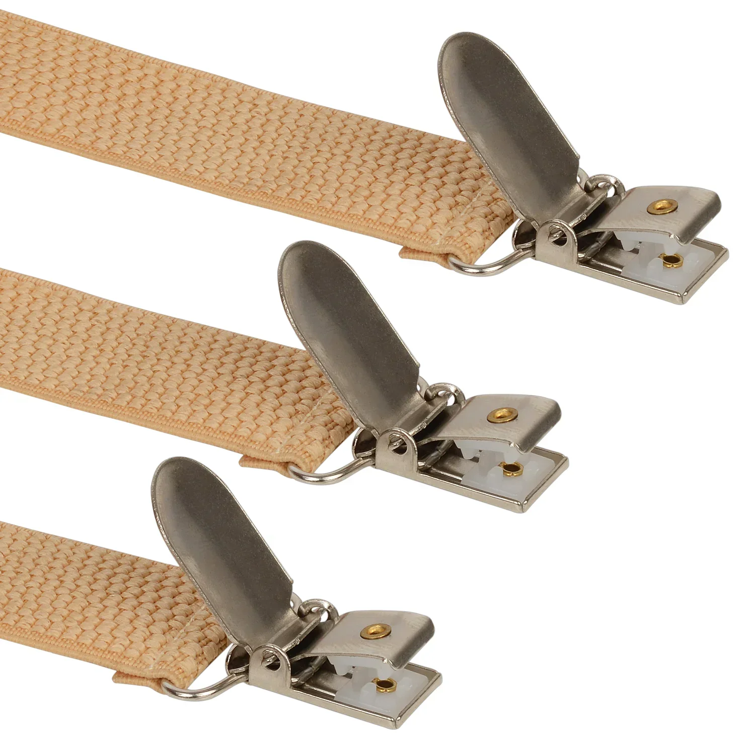Adjustable Y-Back Suspenders for Boys – Beige (Clip-On & Stretchable) [AKA034] - Image 4