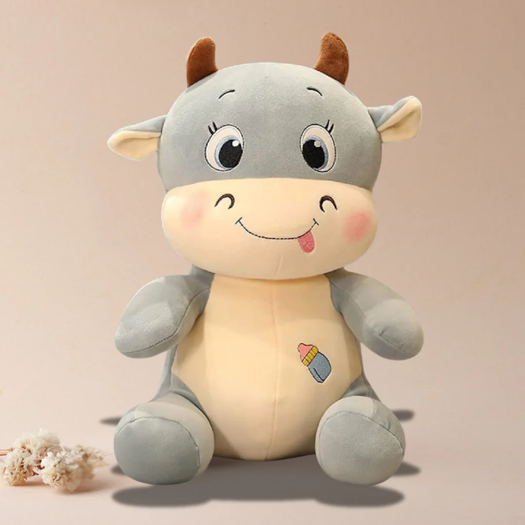 Adorable and Durable 30 cm Siting Cow Plush Toy - Image 3