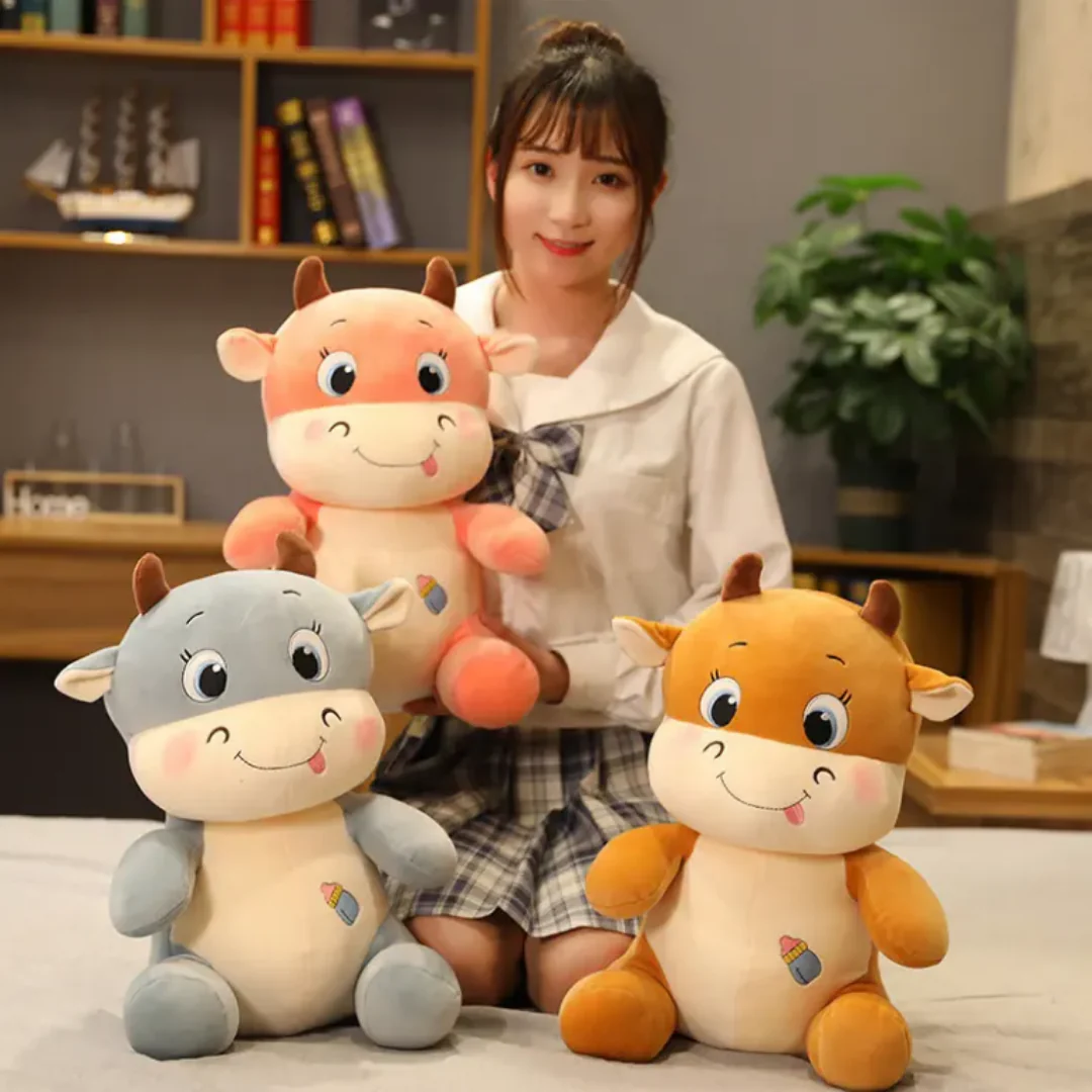 Adorable and Durable 30 cm Siting Cow Plush Toy - Image 5