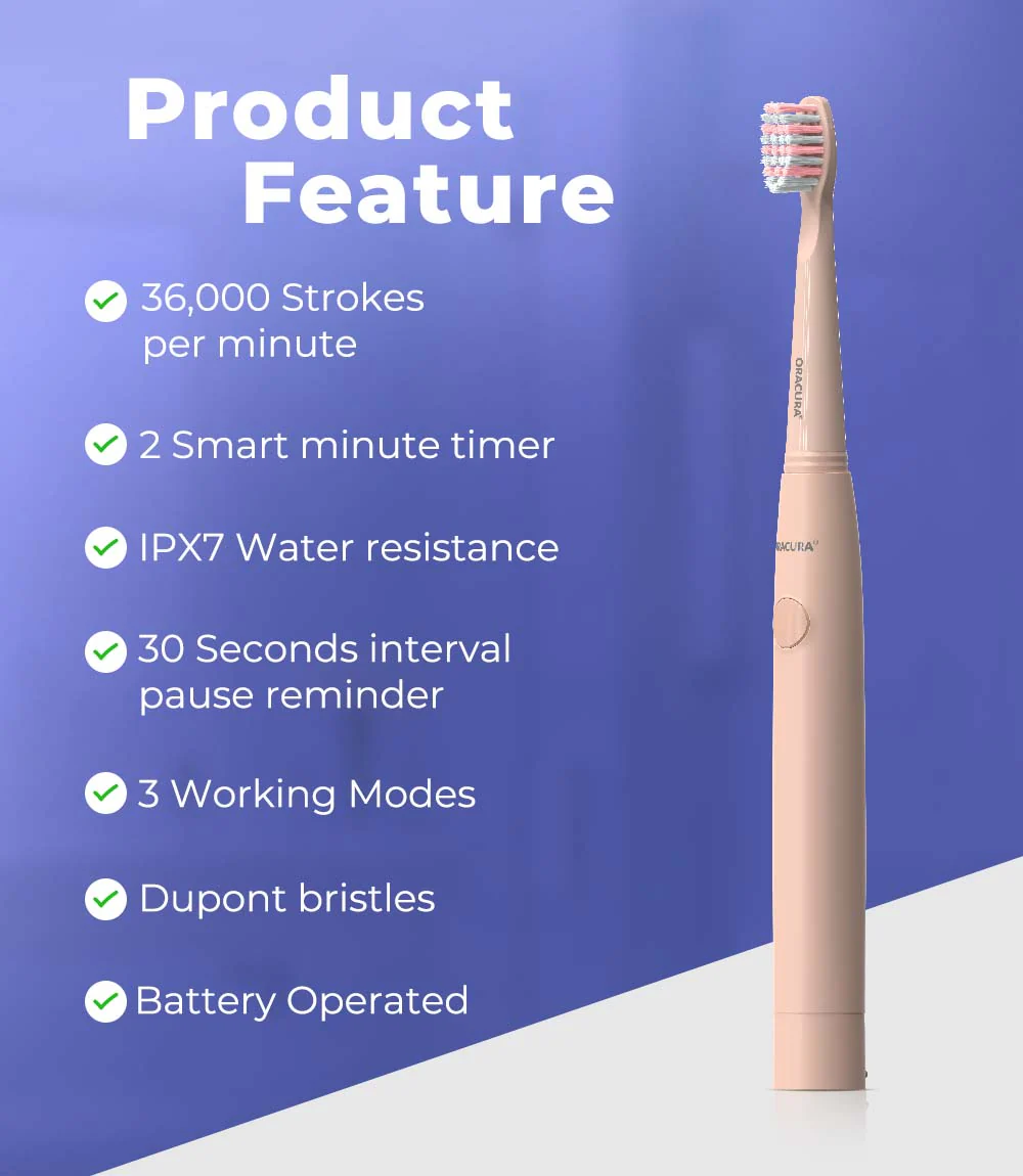 Adult & Kid Sonic Electric Brushes Combo SB100 & KSB100 (Battery Operated) - Image 6