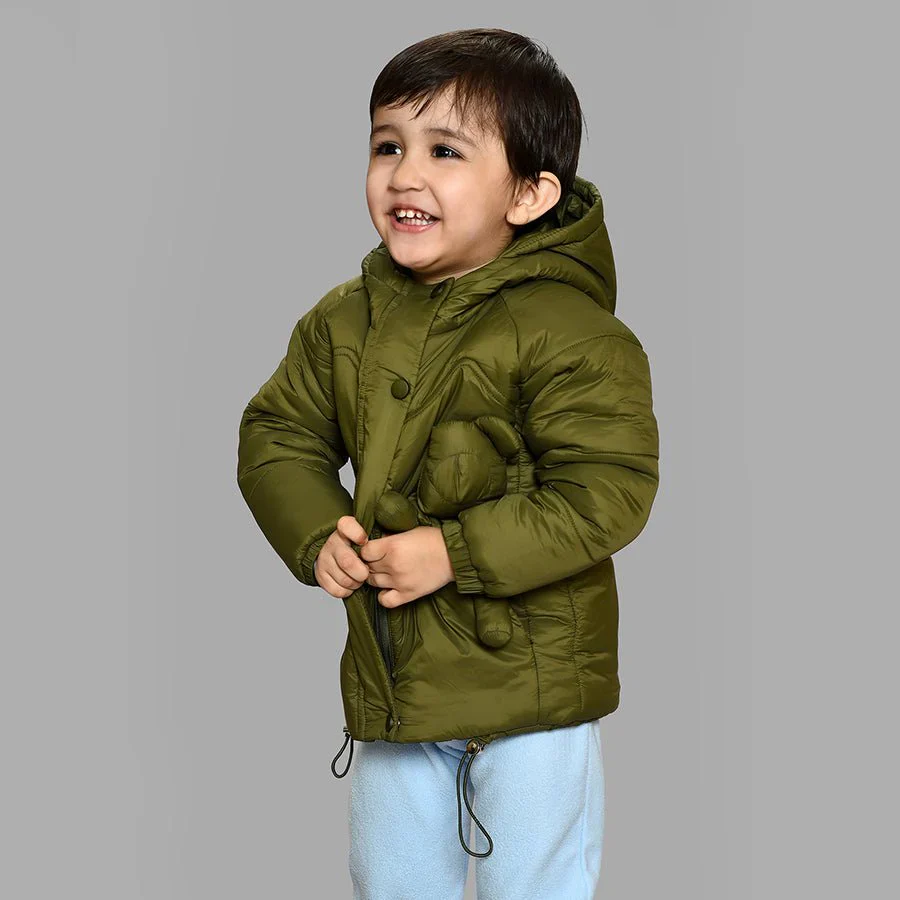Adventure Woven Solid Olive Jacket - Image 2
