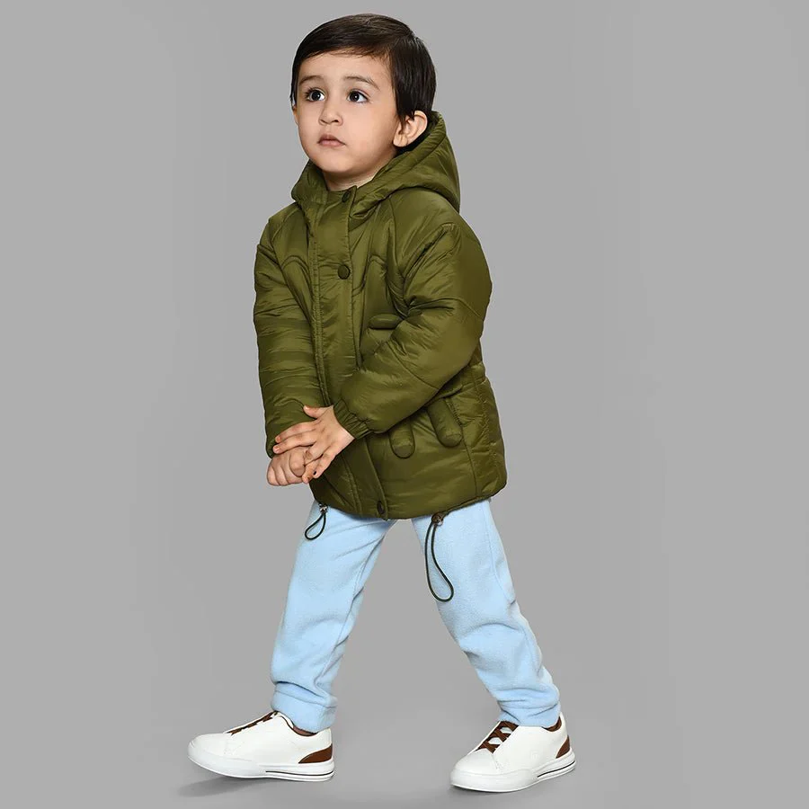 Adventure Woven Solid Olive Jacket - Image 9