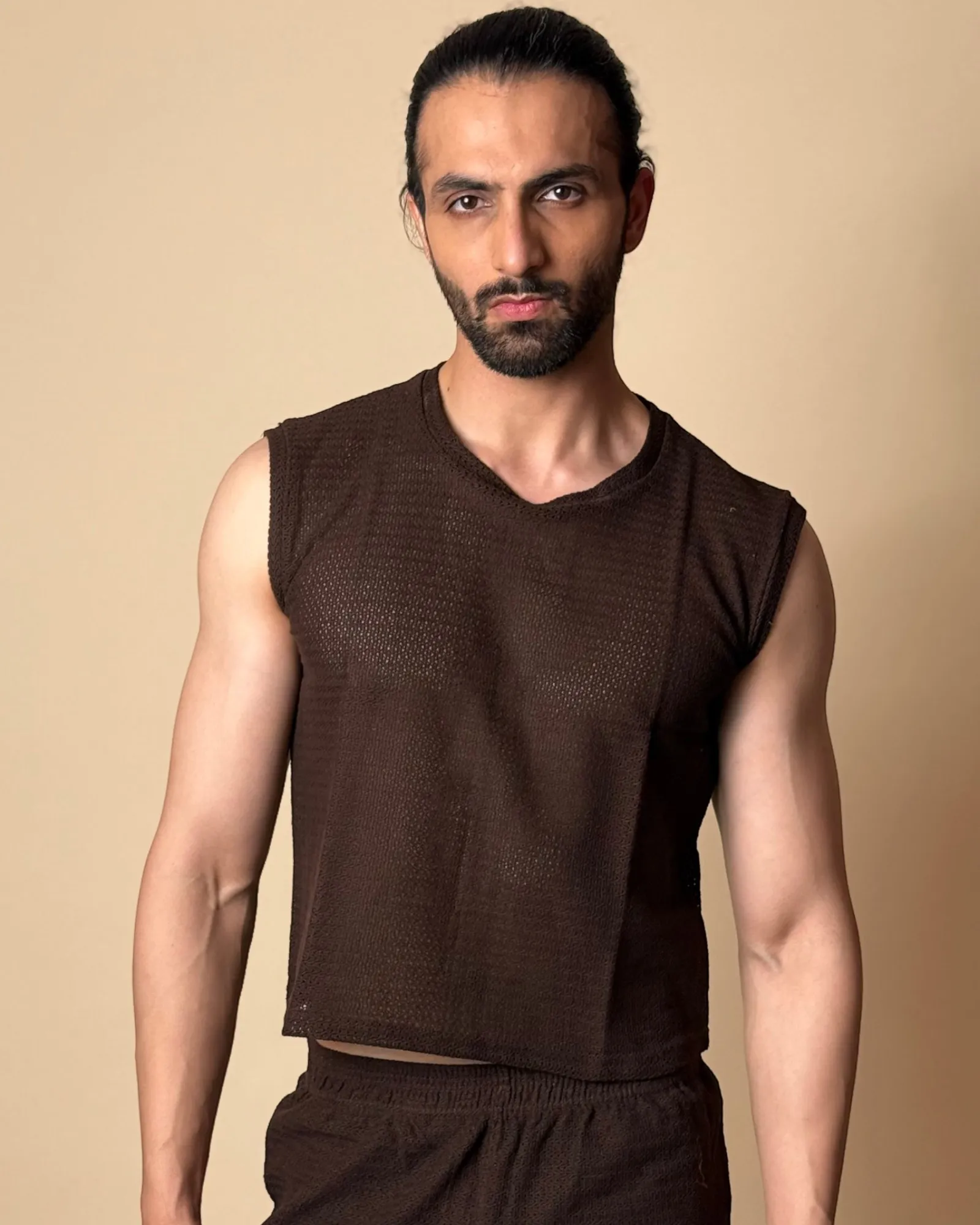 Aegis Knit Tank /Chocolate - Image 6