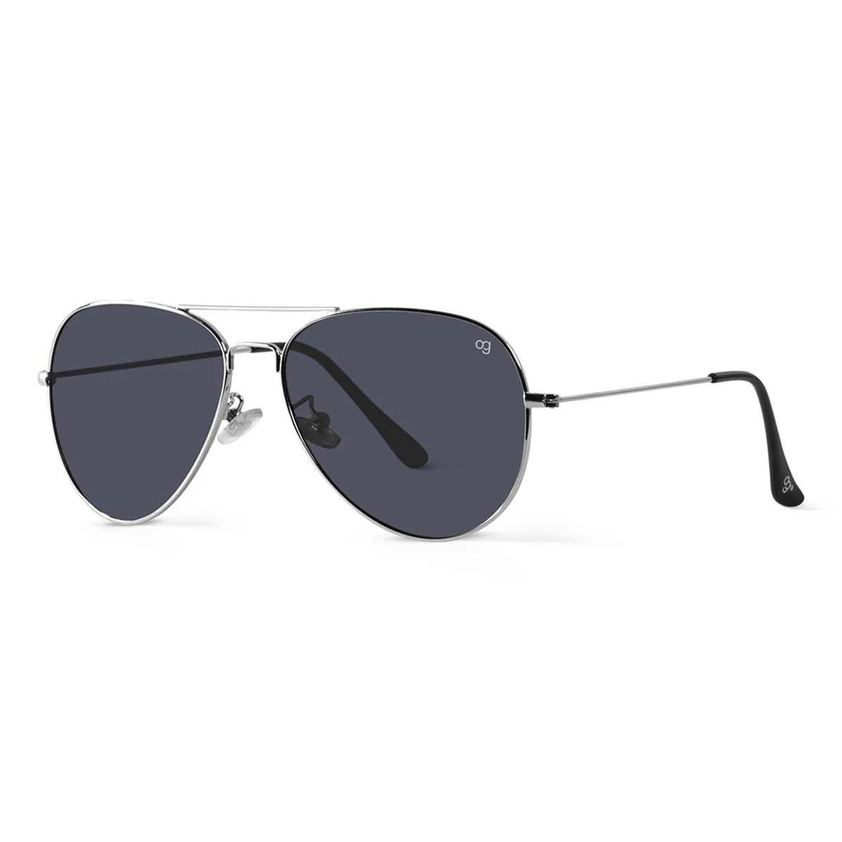 AfterFlash Silver Aviator Polarized Sunglasses - Image 4