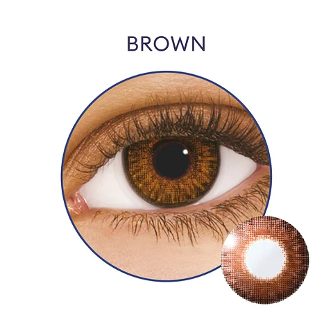 Air Optix Colors Power Contact Lens Brown 2 Lens Box