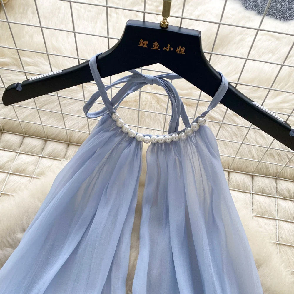 Aisha Halter Ruffle Dress - Image 7