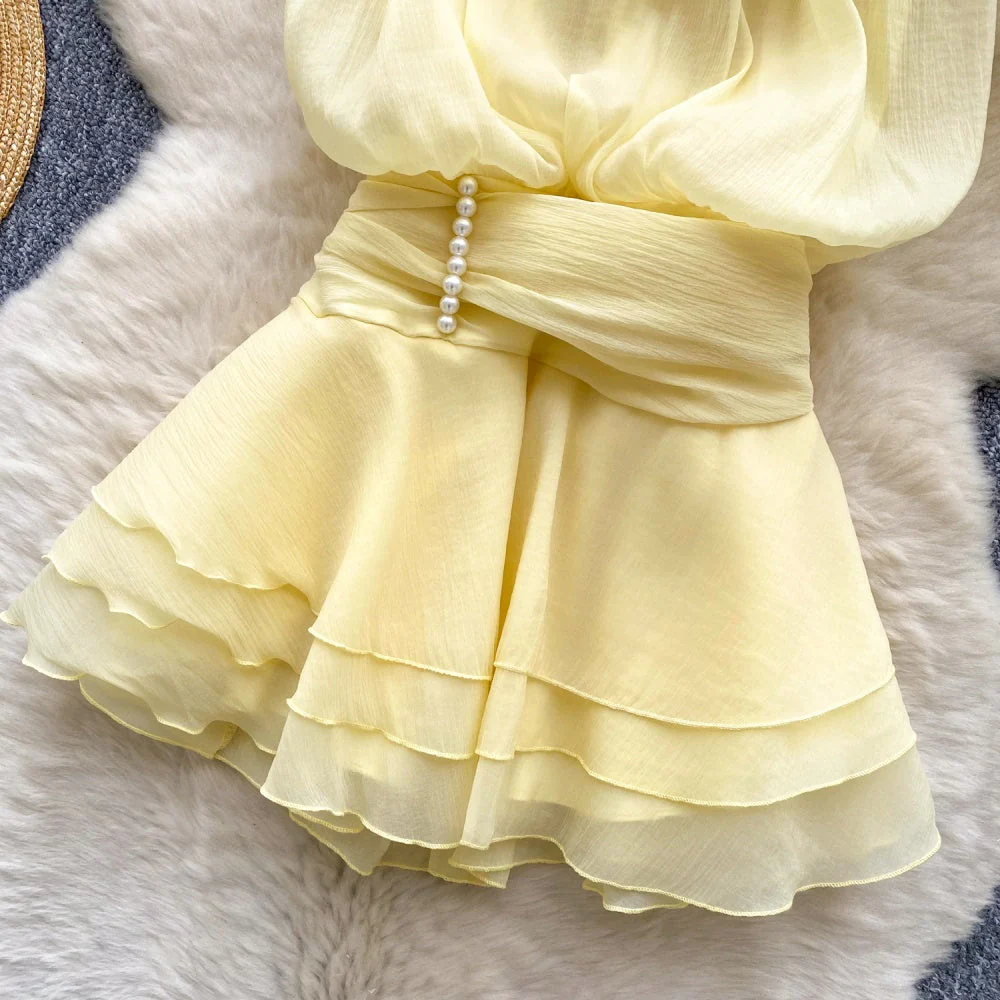 Aisha Halter Ruffle Dress - Image 9