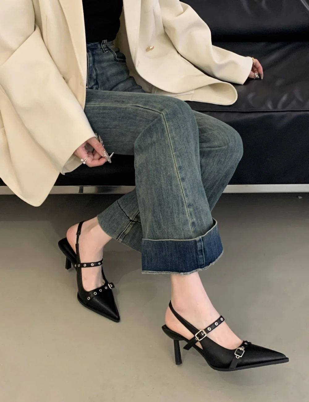 Alaia Buckled Pumps- SL - Image 3