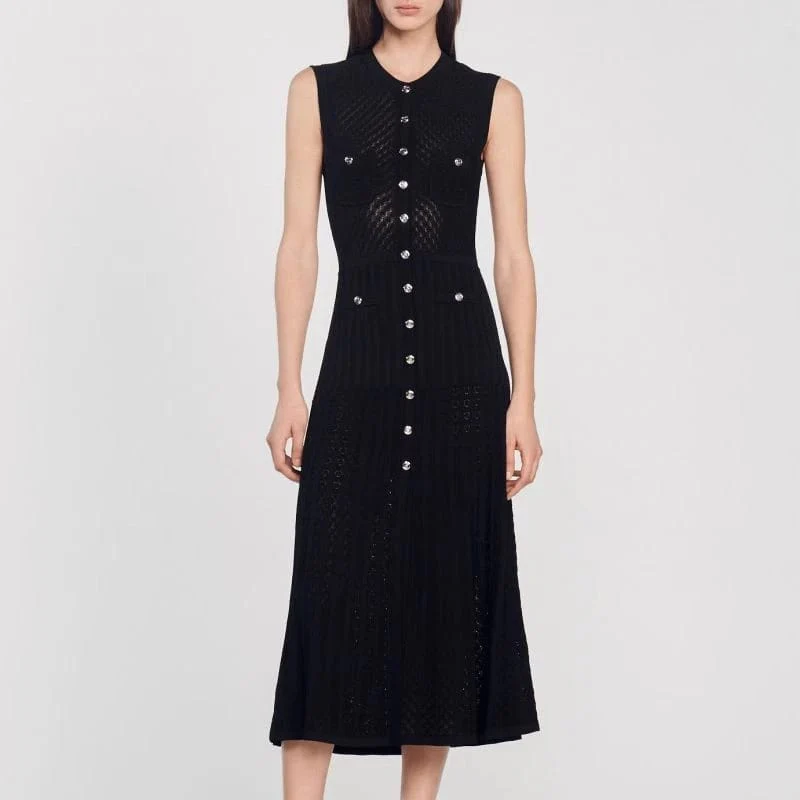 Alexandra Sandro Knit Midi Dress - Image 9