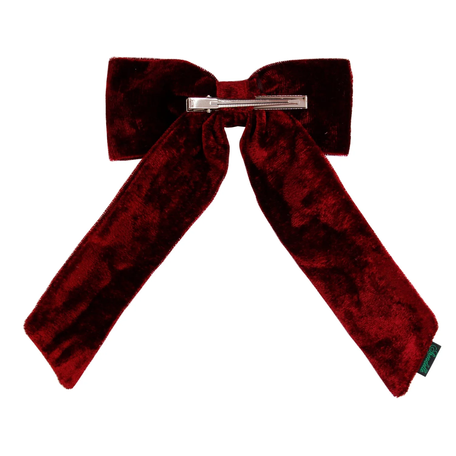 Alia Bhatt's Maroon Velvet Hair Bow - Celebrity Style Accessory - Image 6