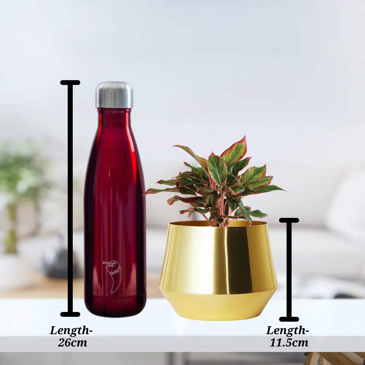 Alice JR Gold Metal Plant Pot - Image 3