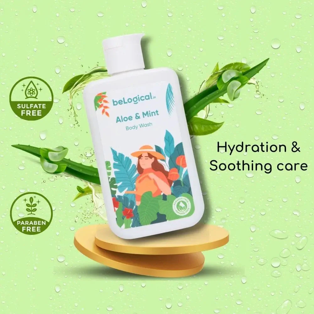 Aloe Mint Body Wash | Aloevera Menthol | Daily use body wash | Moisturizing | 225ml - Image 3