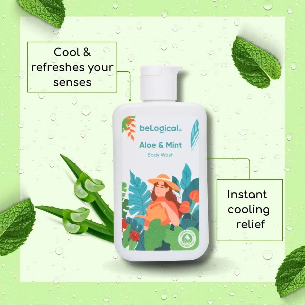 Aloe Mint Body Wash | Aloevera Menthol | Daily use body wash | Moisturizing | 225ml - Image 6