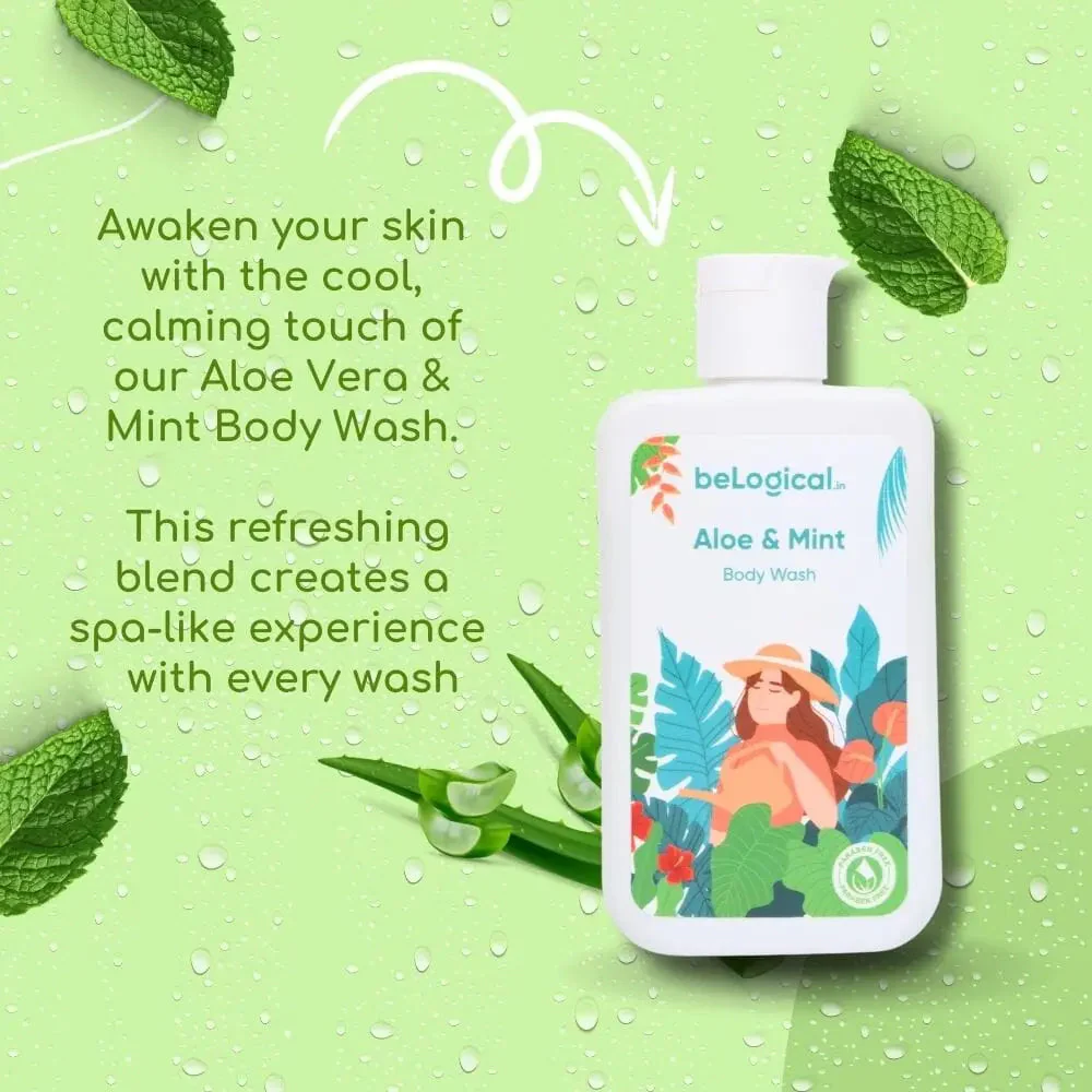 Aloe Mint Body Wash | Aloevera Menthol | Daily use body wash | Moisturizing | 225ml - Image 7