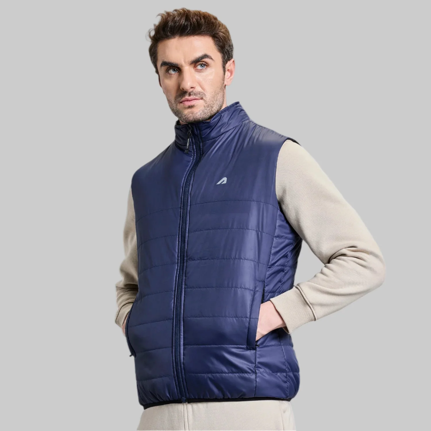 Alpine Mens Sleeveless Jacket - Navy Blue - Image 32