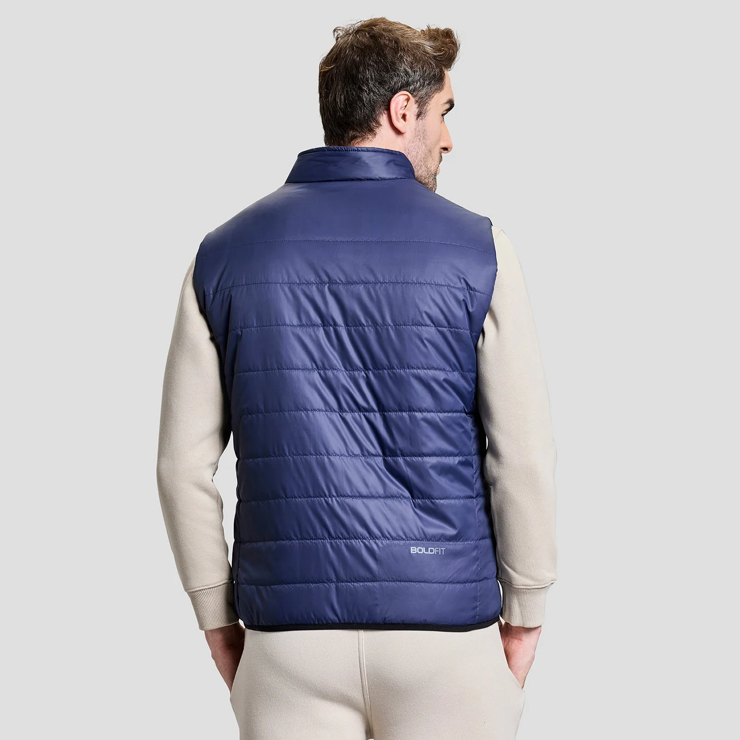 Alpine Mens Sleeveless Jacket - Navy Blue - Image 4