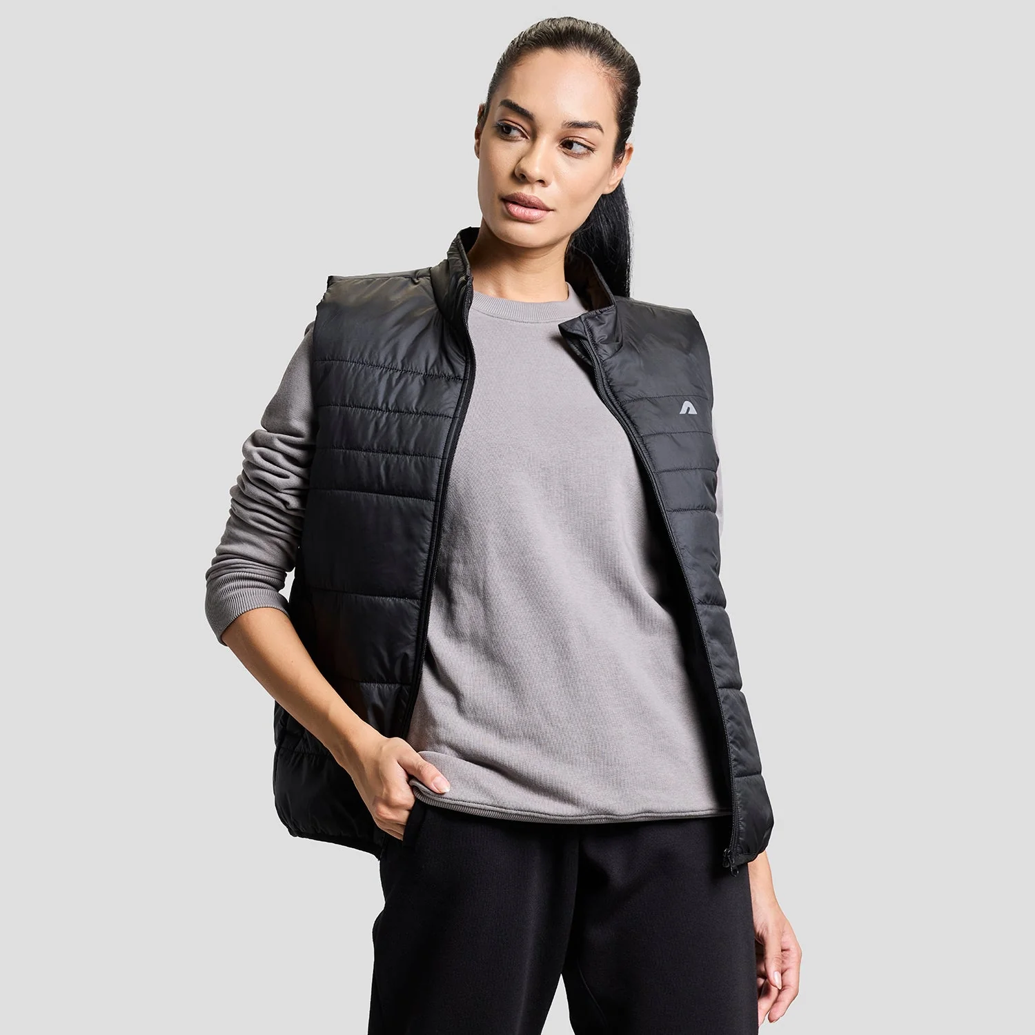 Alpine Womens Sleeveless Jacket - Black - Image 6