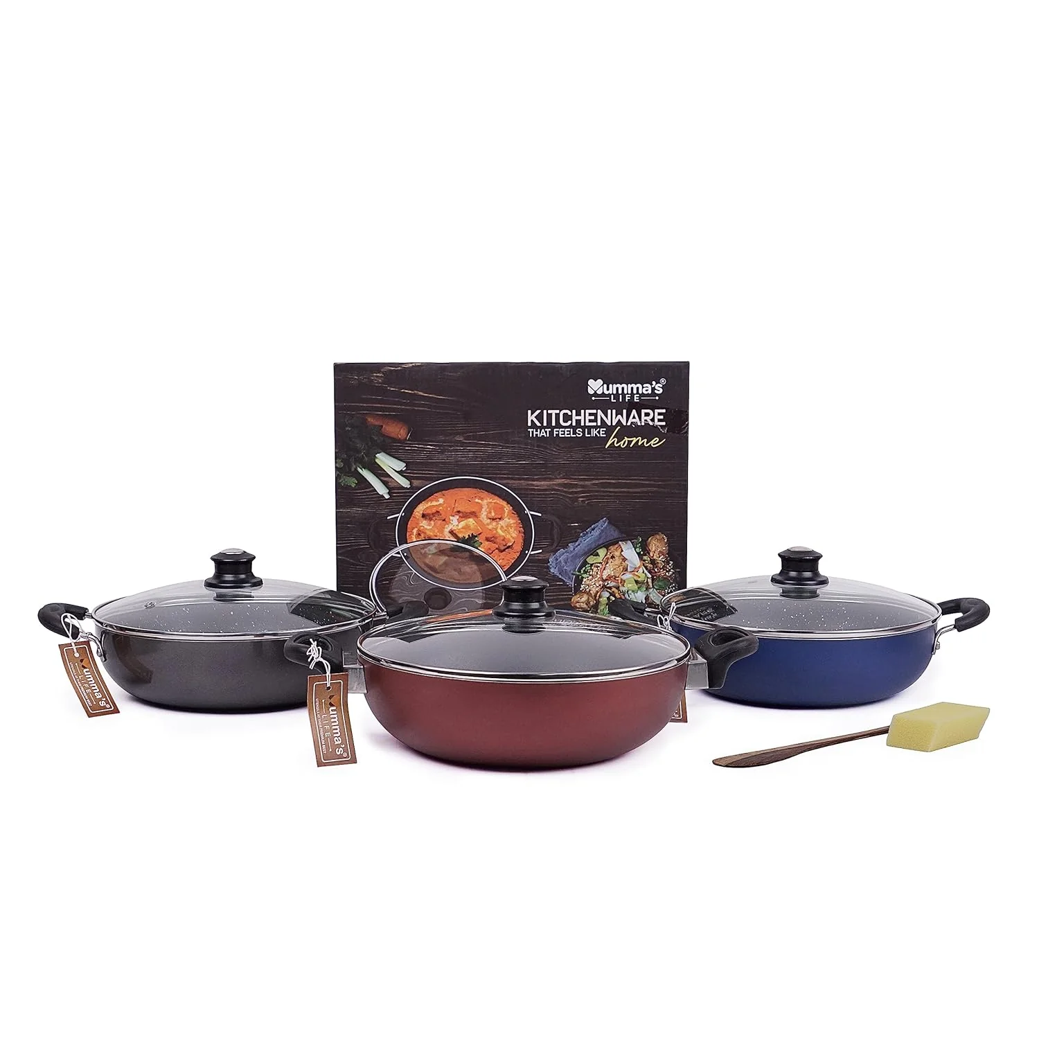 Aluminum Non-Stick Deep Kadai - Image 6