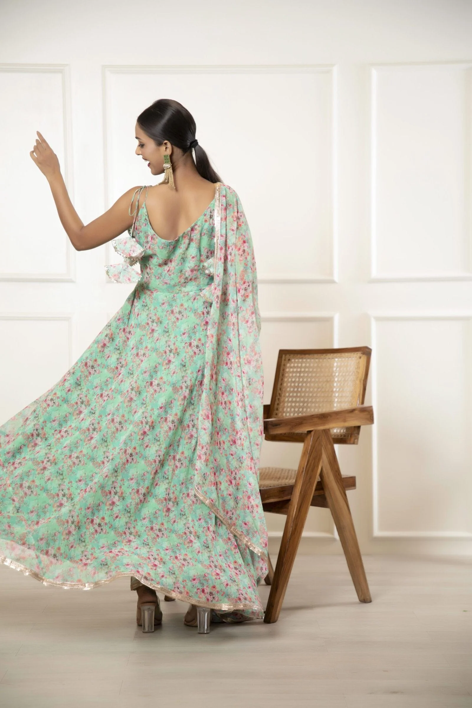 Anarkali Set of 2 – Floral Print & Flowy Charm - Image 5