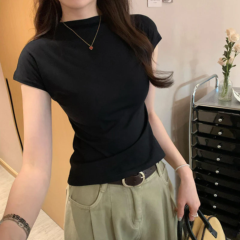 Angela High Neck T-Shirt - Image 2