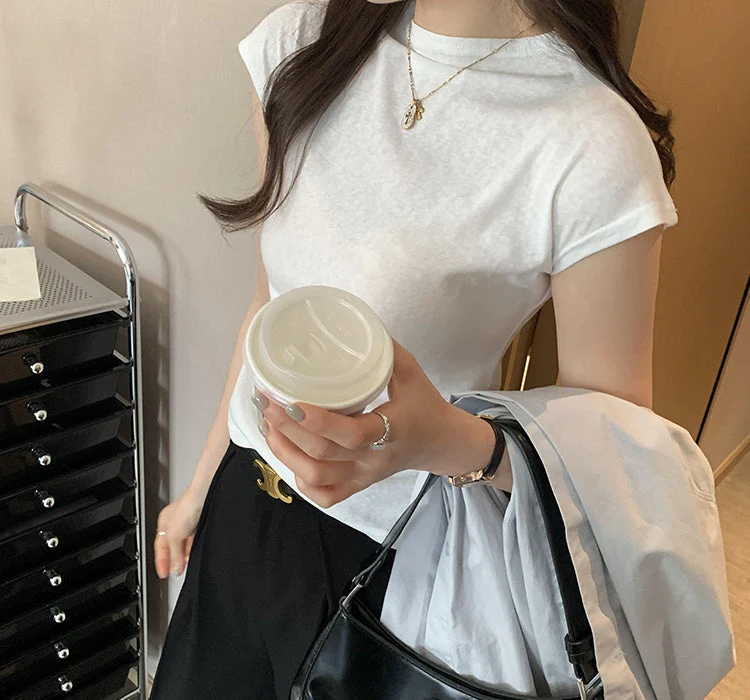Angela High Neck T-Shirt - Image 3